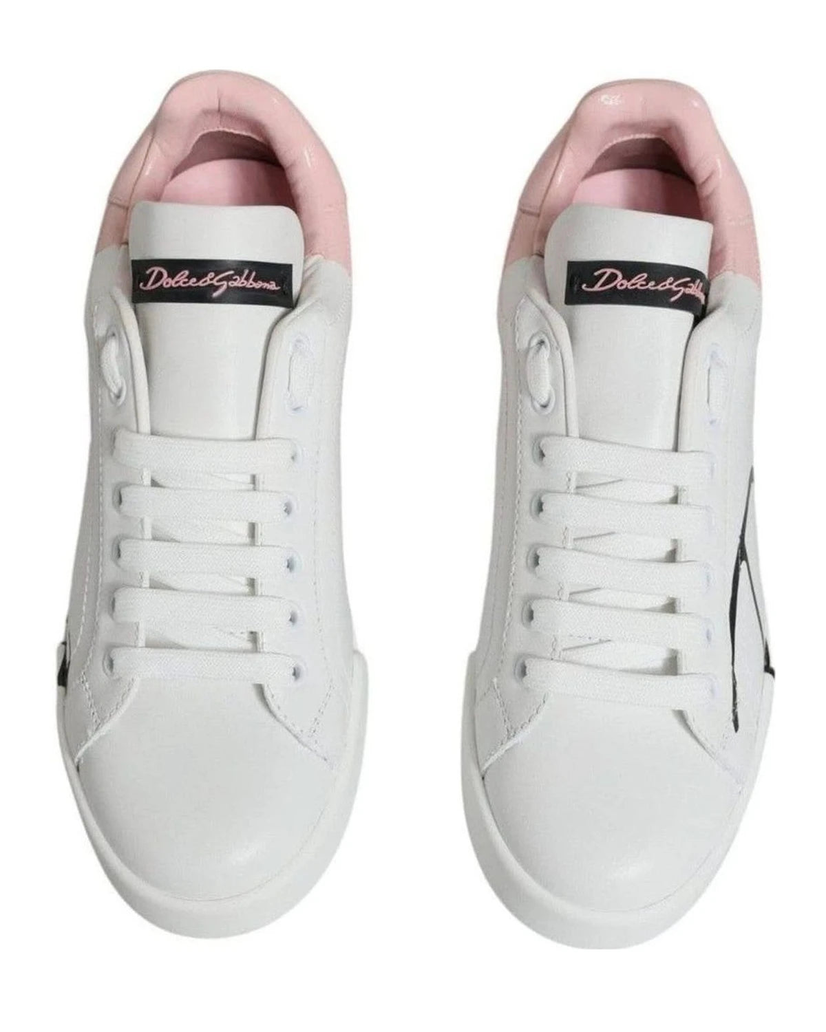 Dolce & Gabbana White Portofino Low Top Sneakers Shoes Sneakers