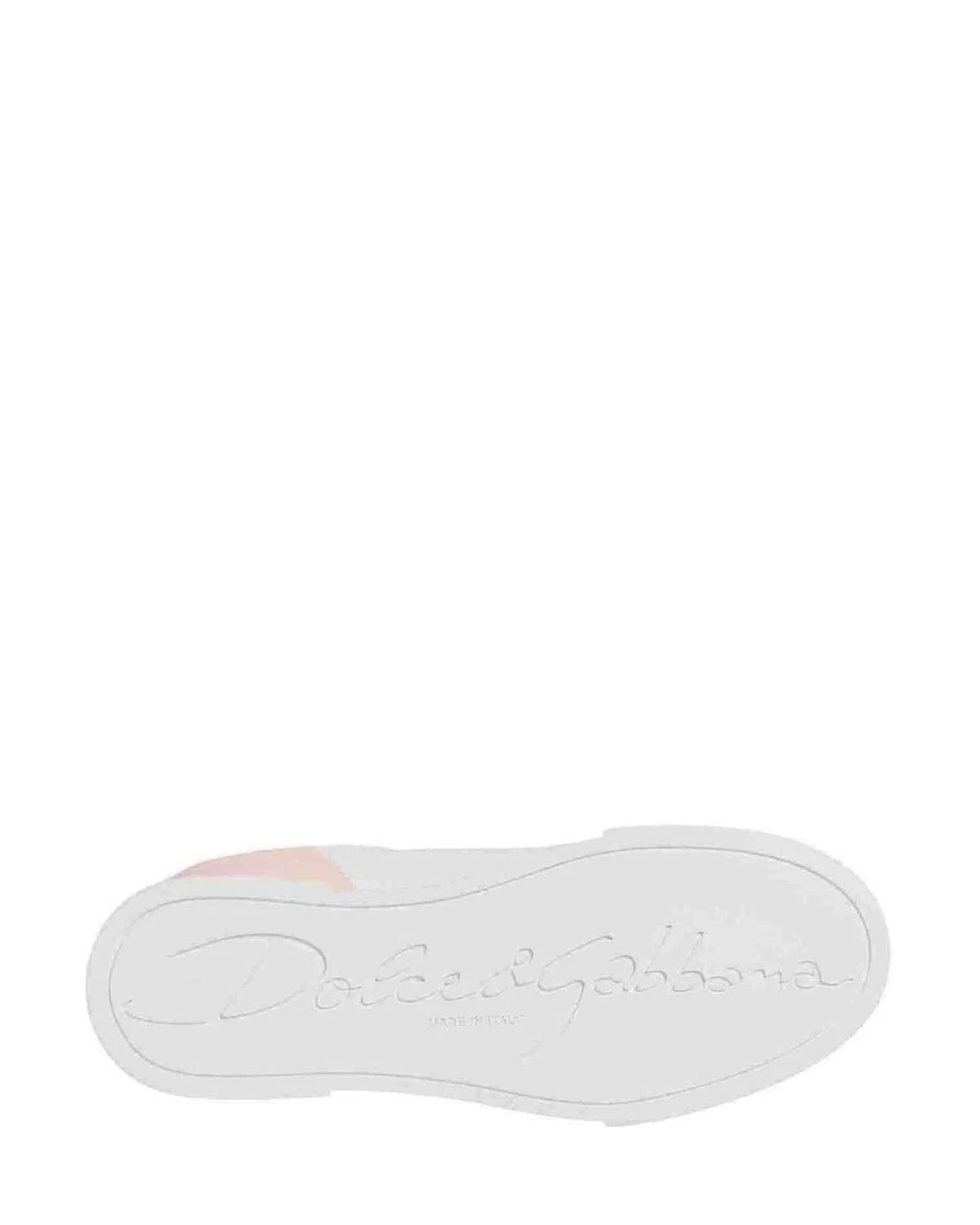 Dolce & Gabbana White Portofino Low Top Sneakers Shoes Sneakers
