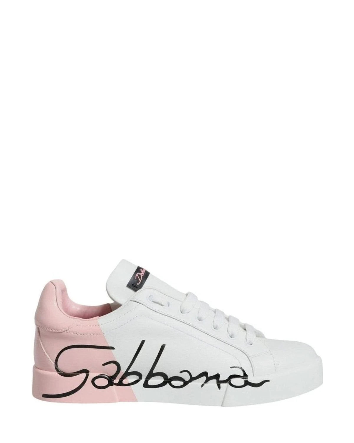 Dolce & Gabbana White Portofino Low Top Sneakers Shoes Sneakers