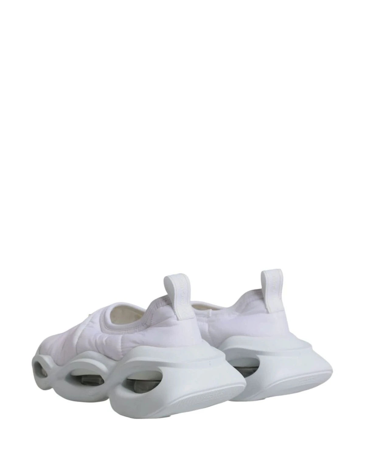Dolce & Gabbana White Padded Fabric Low Top Sneakers Shoes Sneakers