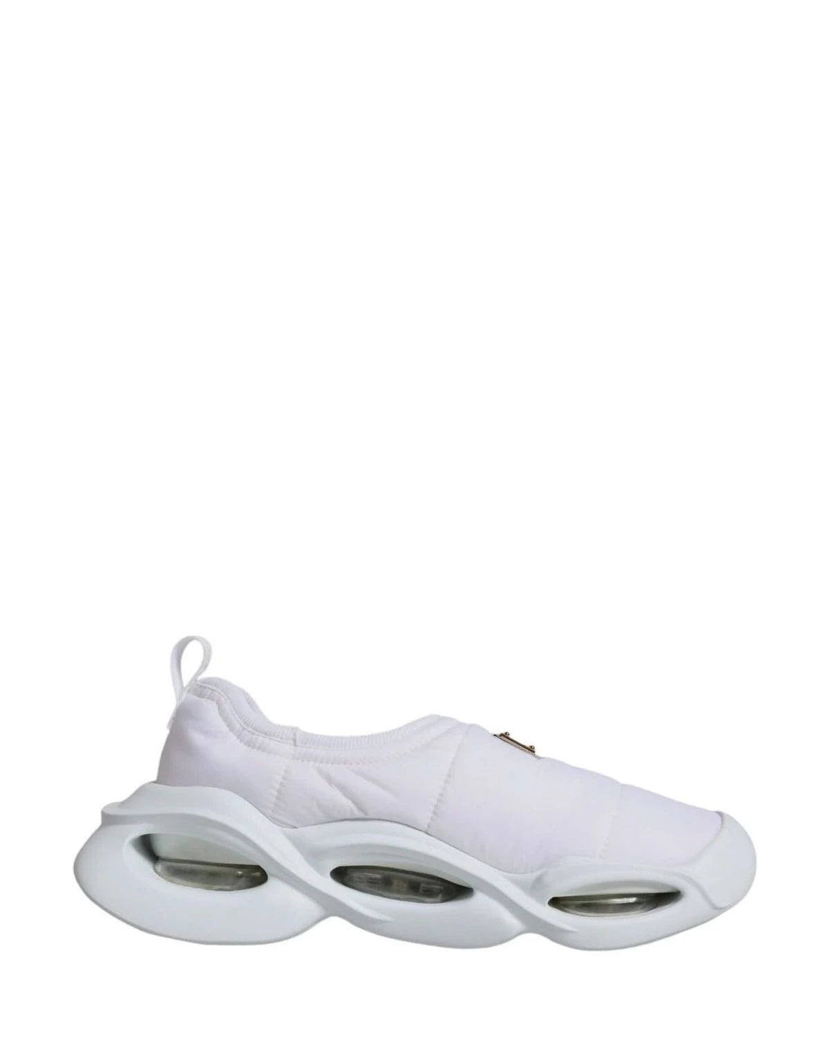 Dolce & Gabbana White Padded Fabric Low Top Sneakers Shoes Sneakers