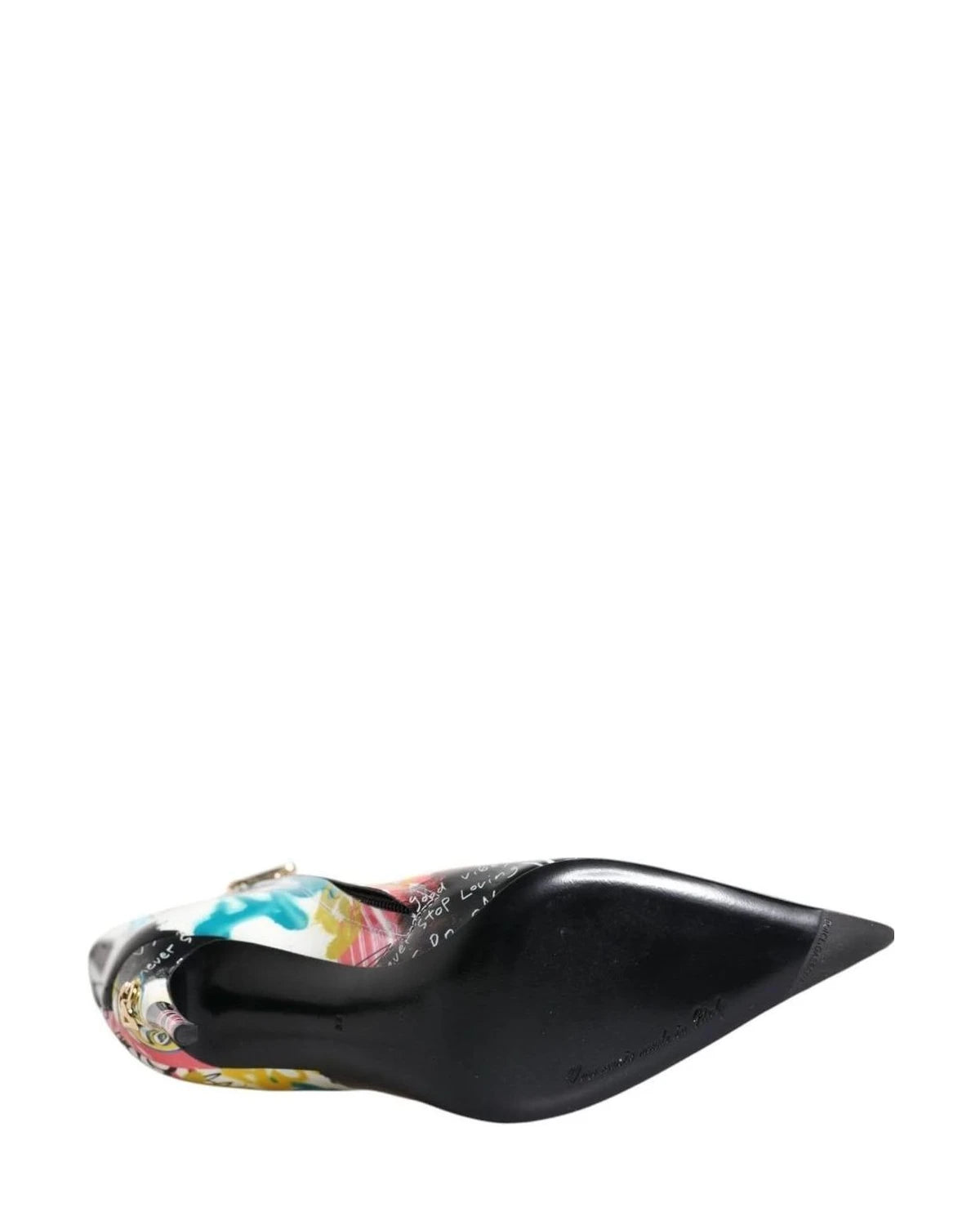 Dolce & Gabbana Multicolor Graffiti Keira Mid Calf Boots Shoes Boots