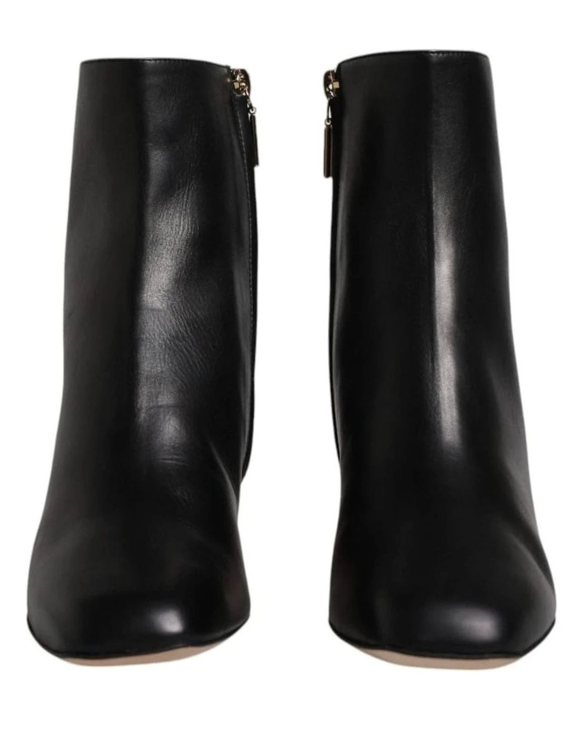 Dolce & Gabbana Black Jackie Leather Mid Calf Boots Shoes Boots