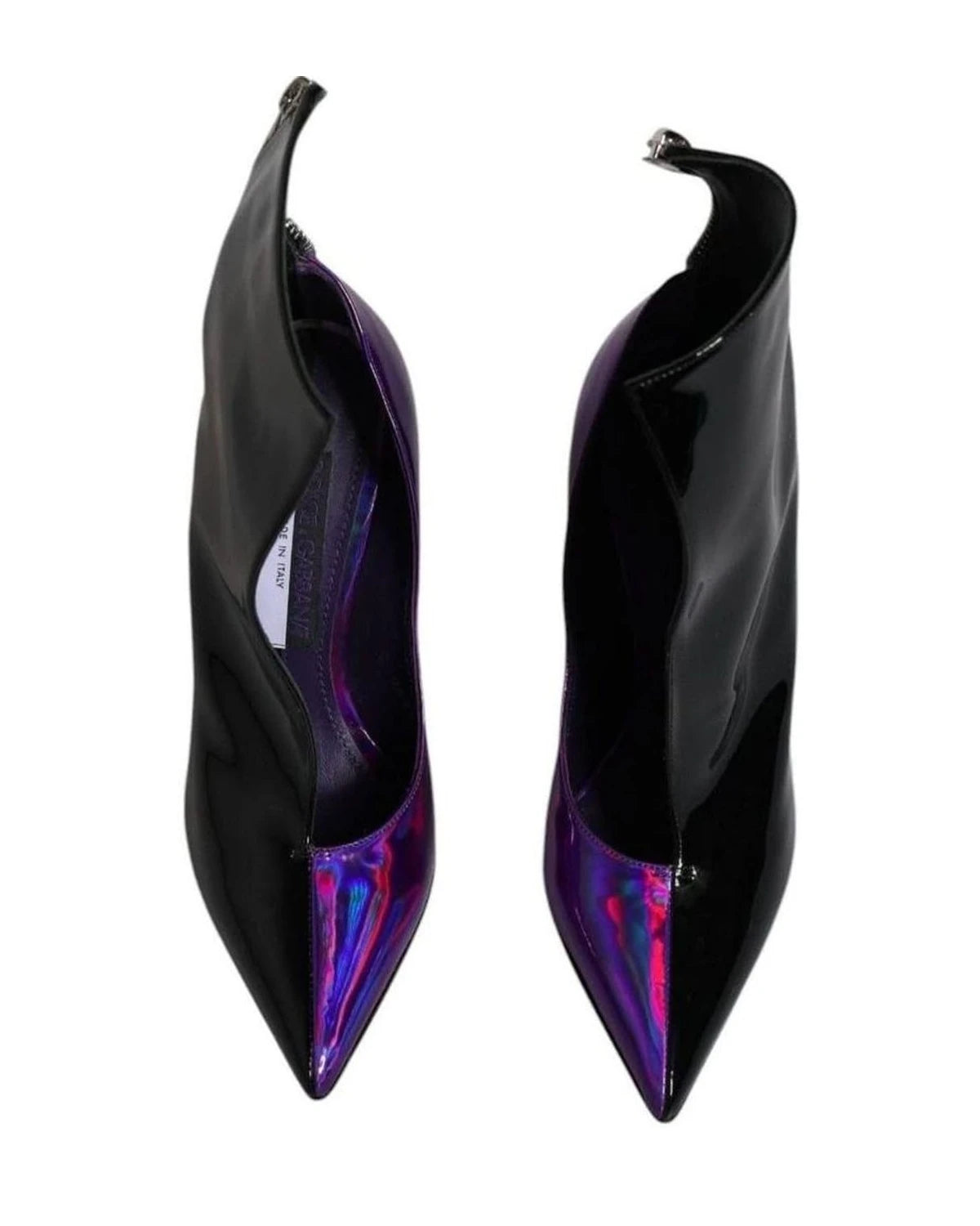 Dolce & Gabbana Purple Pointed Ankle Boots Shoes Boots