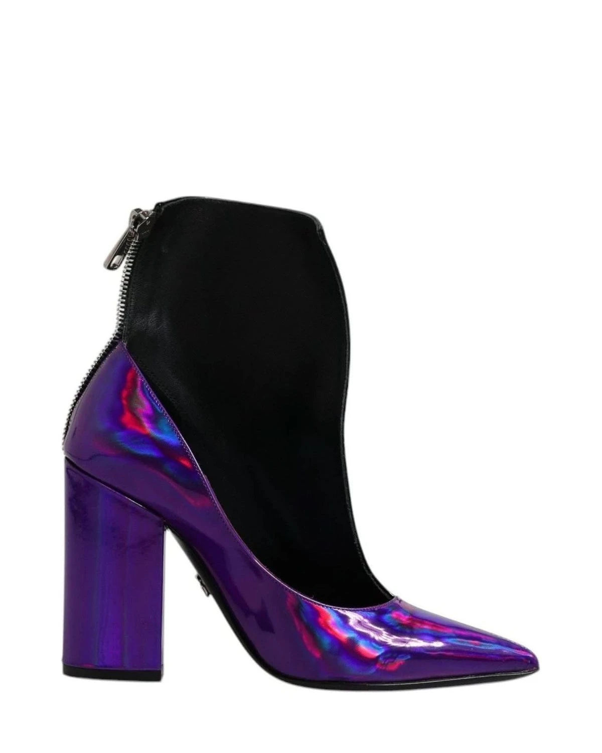 Dolce & Gabbana Purple Pointed Ankle Boots Shoes Boots