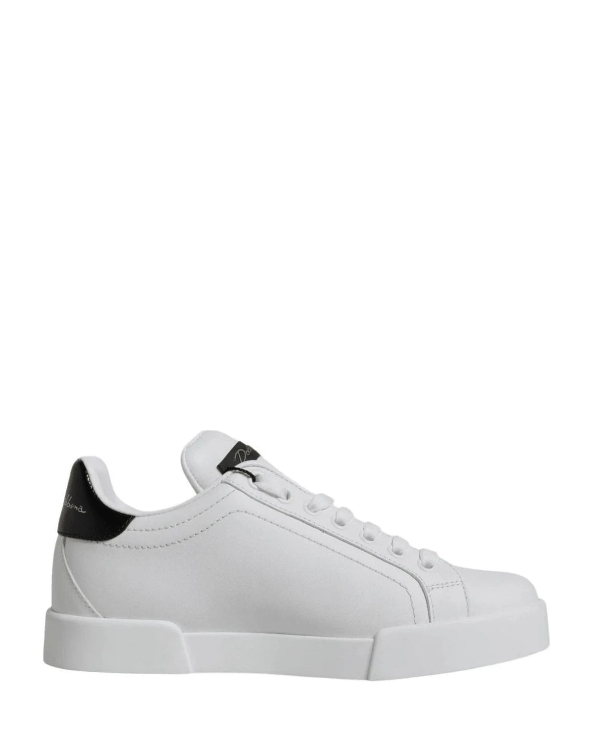 Dolce & Gabbana White Leather Classic Low Top Sneakers Shoes