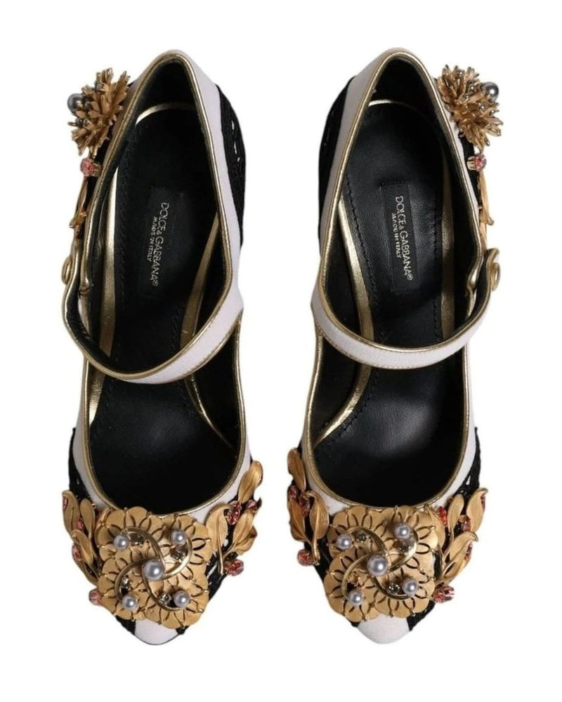 Dolce & Gabbana Multicolor Embellished Heels Pumps Shoes Heels