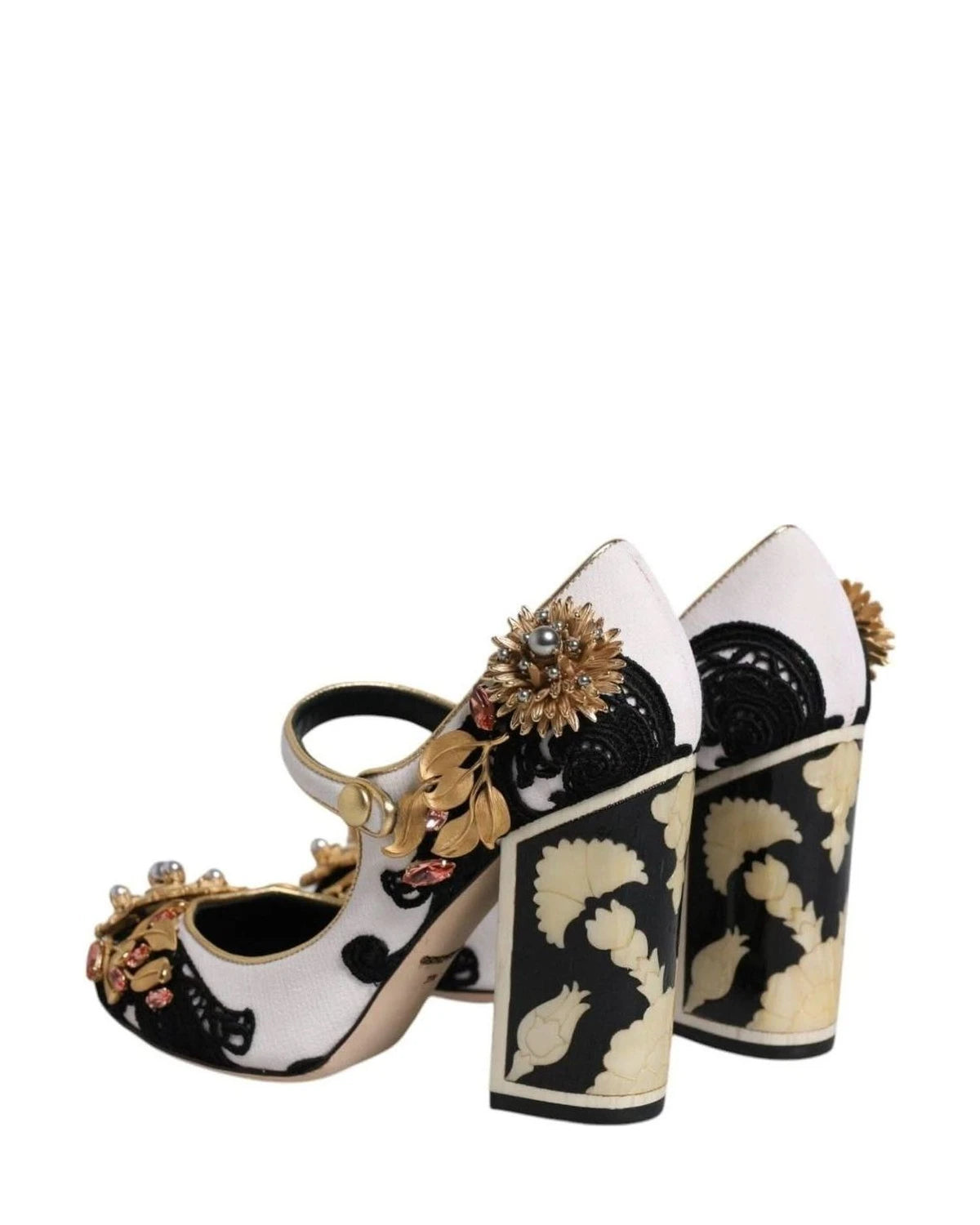 Dolce & Gabbana Multicolor Embellished Heels Pumps Shoes Heels