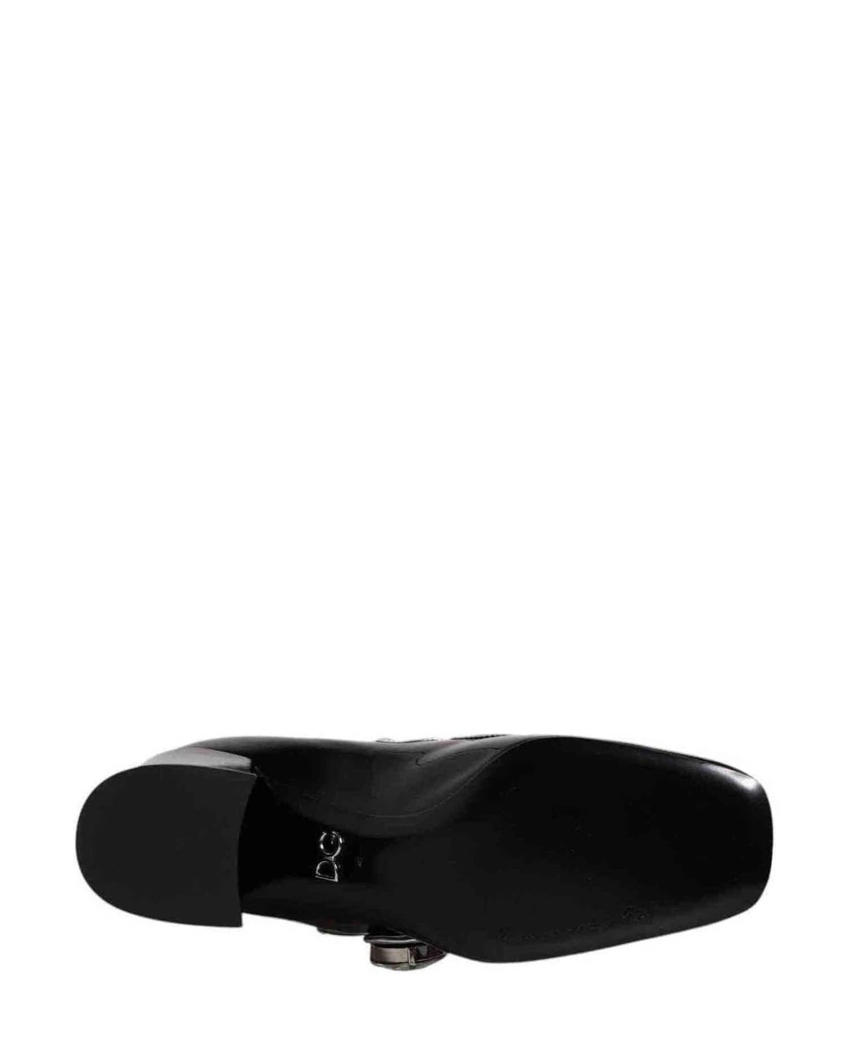 Dolce & Gabbana Black Patent Leather Crystal Mary Jane Pumps Shoes Heels