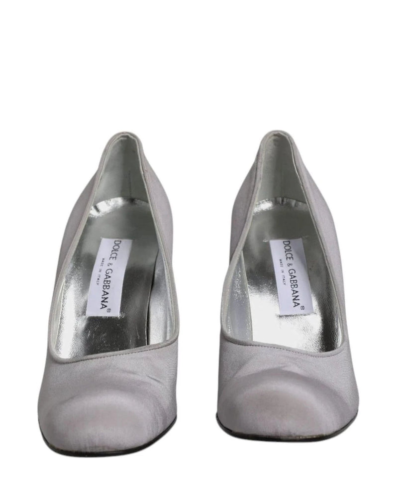 Dolce & Gabbana Gray Suede Leather High Heel Pumps Shoes Heels
