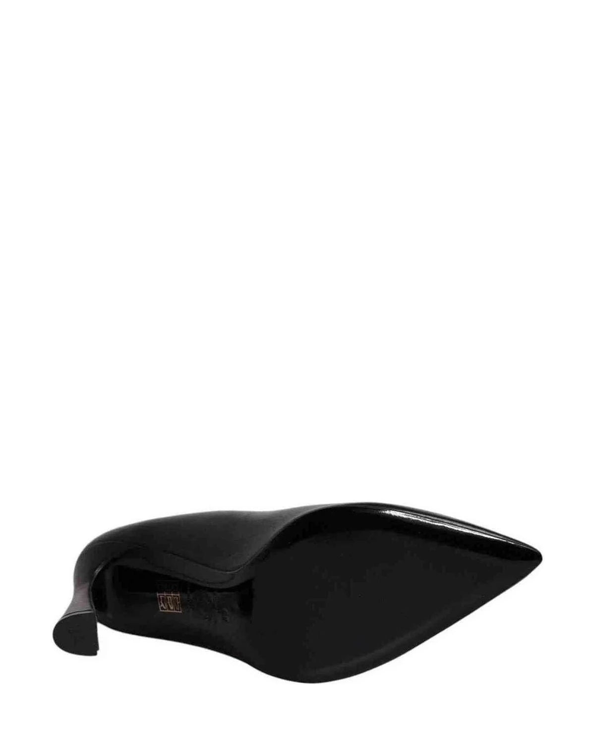 Versace Leather Black Logo Plaque High Heels Pumps Shoes Heels