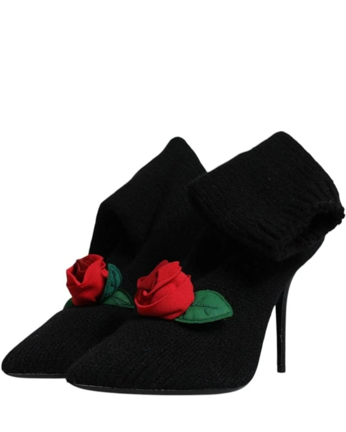 Dolce & Gabbana Black Stiletto Heels Mid Calf Boots Shoes Boots