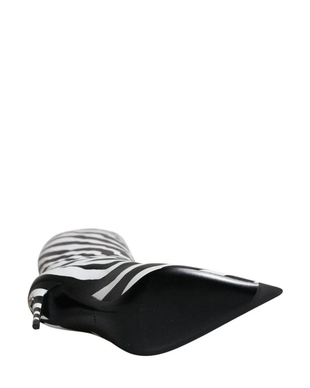 Dolce & Gabbana Black Zebra Heels High Boots Shoes Boots