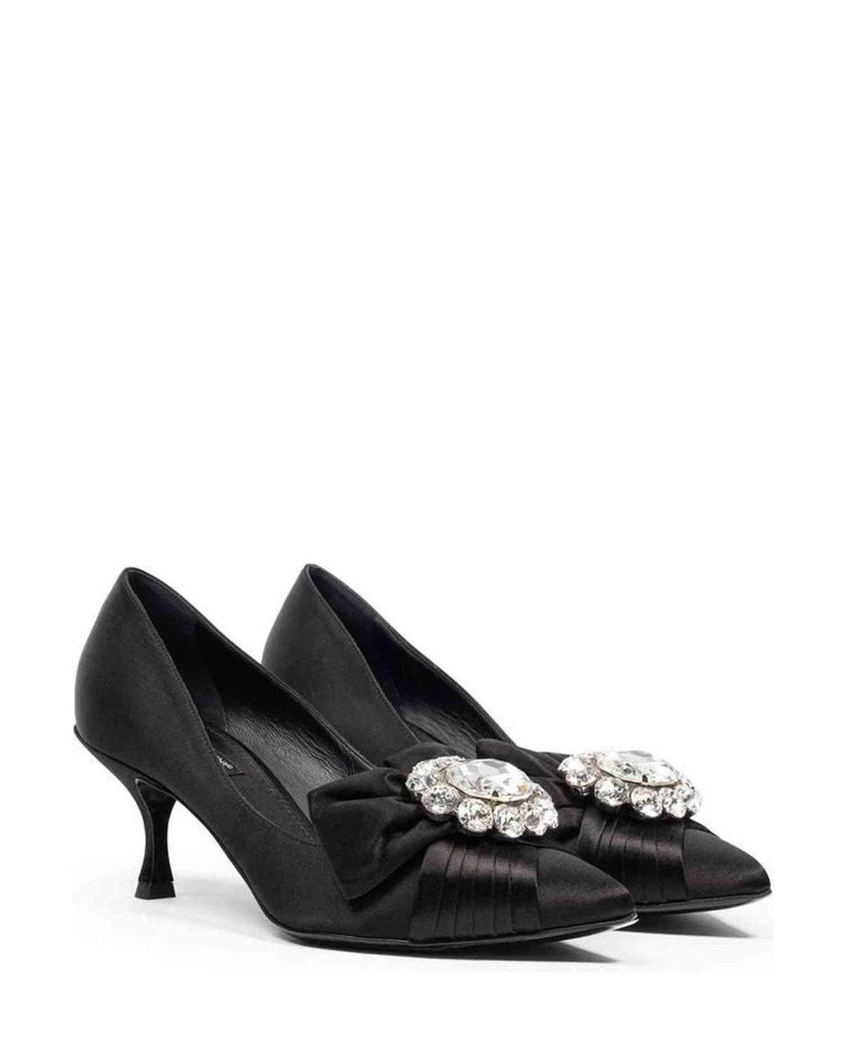 Dolce & Gabbana Viscose Black Pump Heels