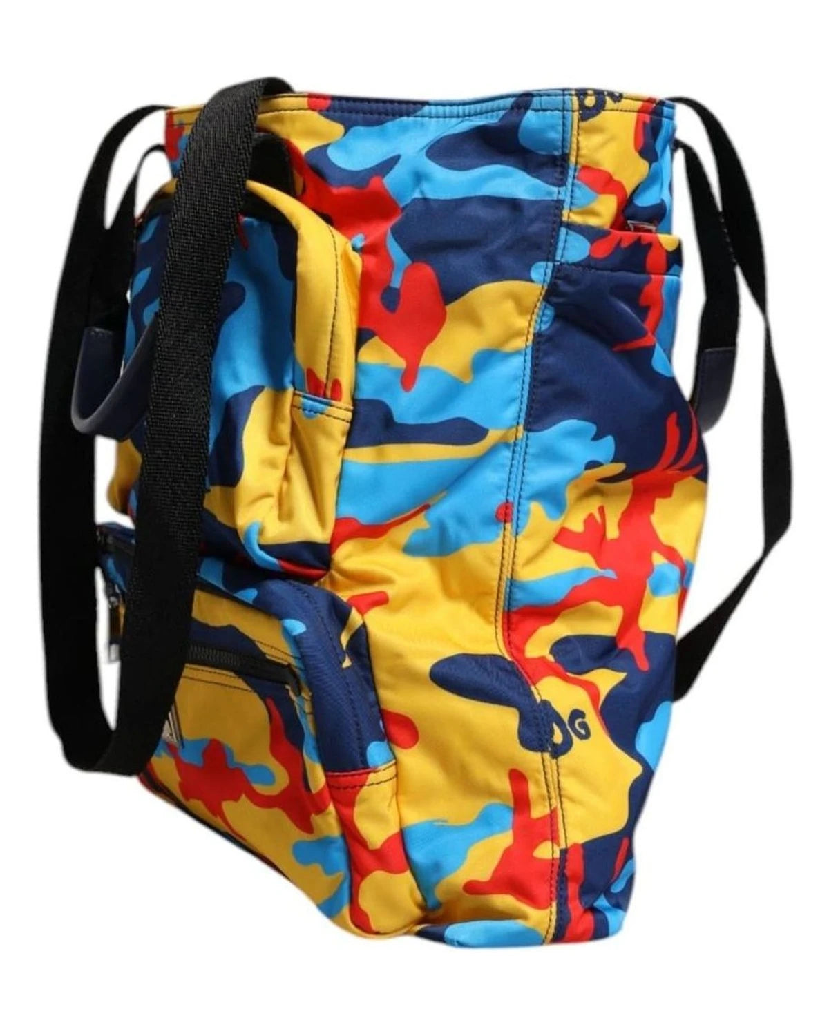 Dolce & Gabbana Multicolor Camouflage Nylon Shopping Tote Bag Handbags