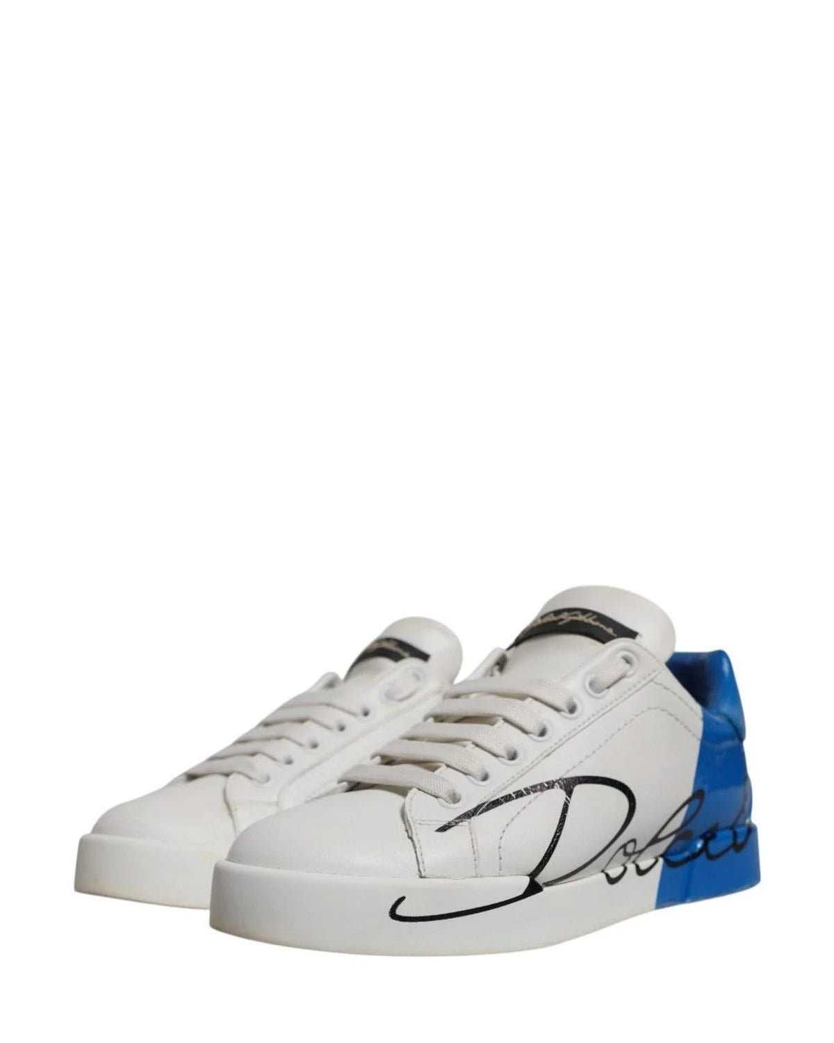 Dolce & Gabbana Blue Logo Portofino Sneakers Shoes Sneakers