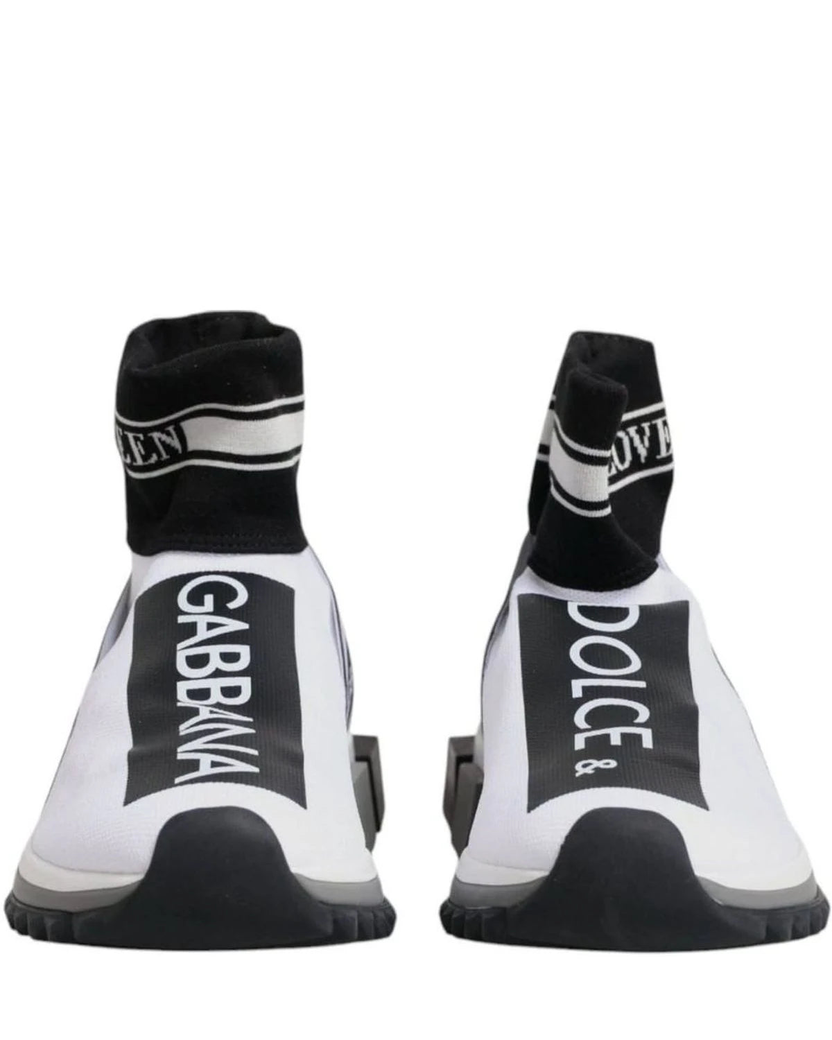 Dolce & Gabbana Black Sorrento Socks Sneakers Shoes Sneakers