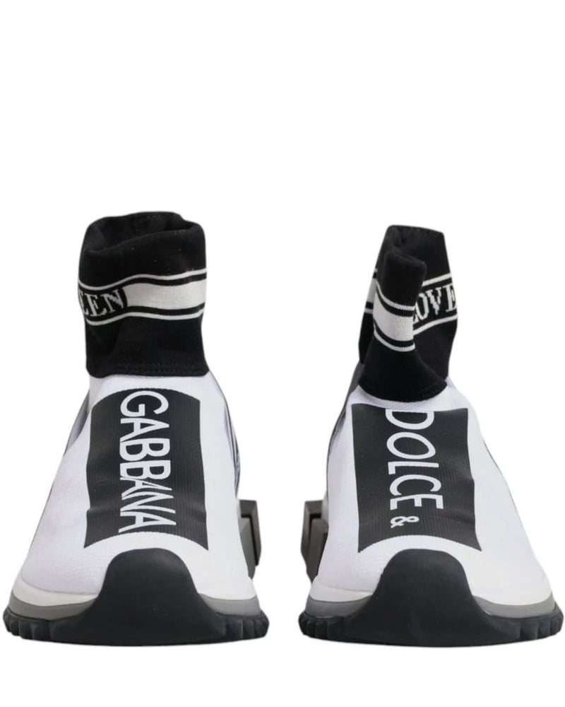Dolce & Gabbana Black Sorrento Socks Sneakers Shoes Sneakers