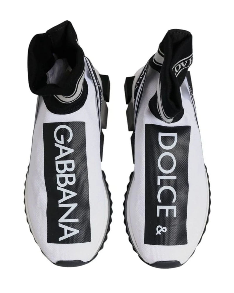 Dolce & Gabbana Black Sorrento Socks Sneakers Shoes Sneakers