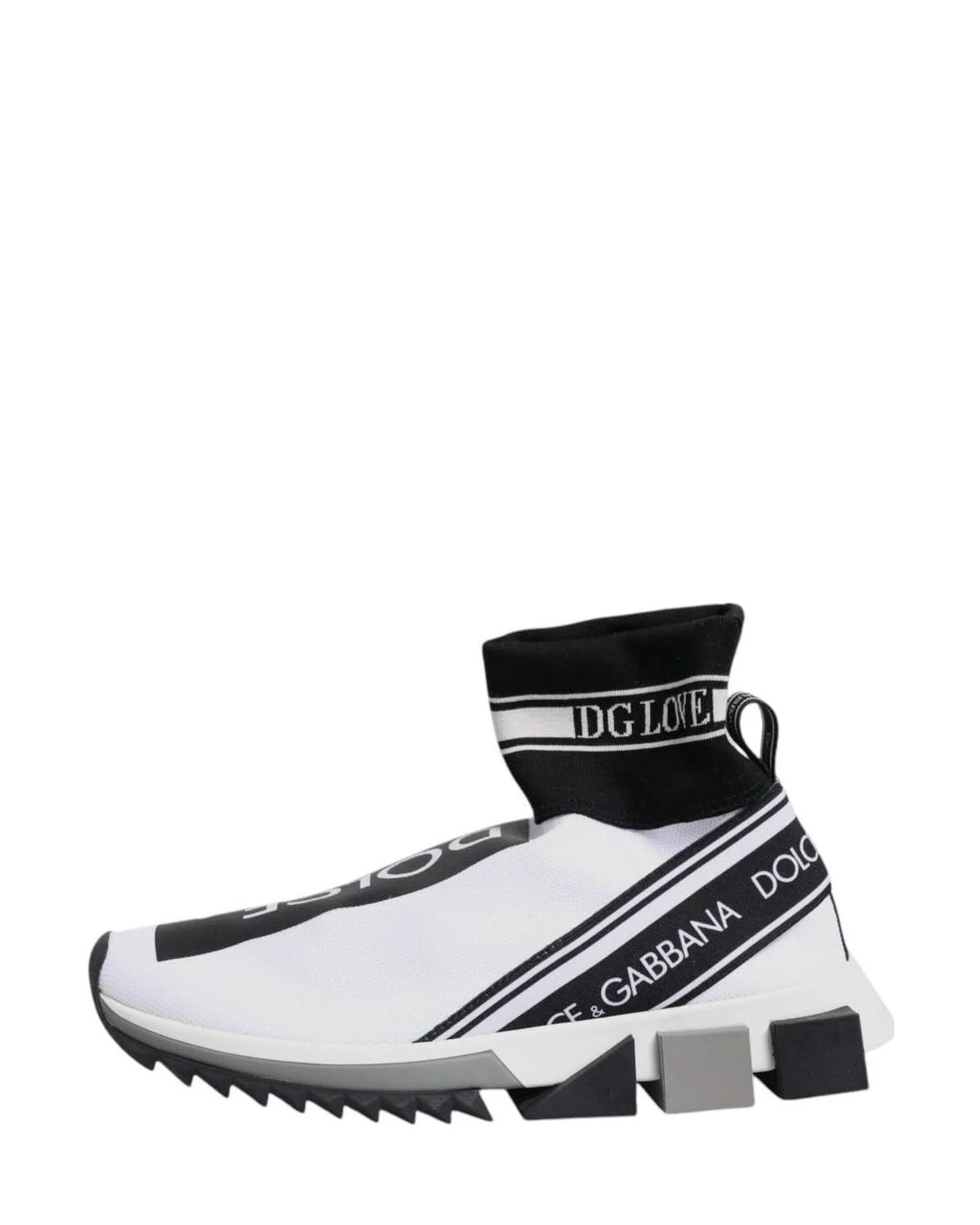 Dolce & Gabbana Black Sorrento Socks Sneakers Shoes Sneakers