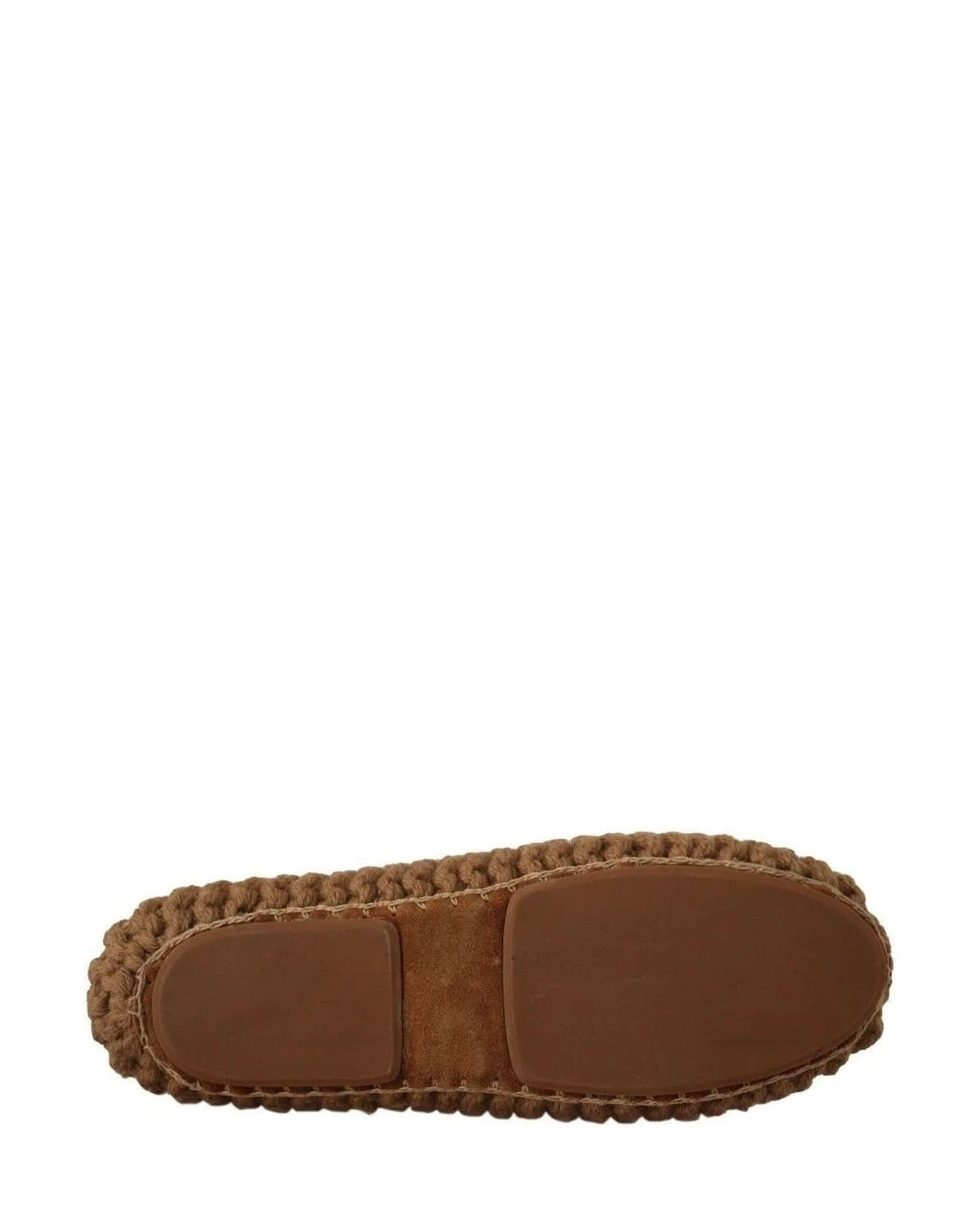 Dolce & Gabbana Brown Wool Elegant Knit Ballerina Flats Flats