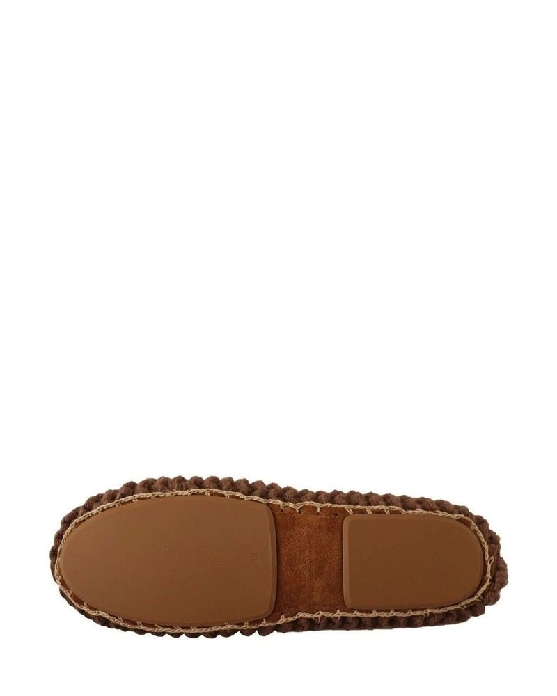 Dolce & Gabbana Wool Elegant Knit Ballerina Flats Flats