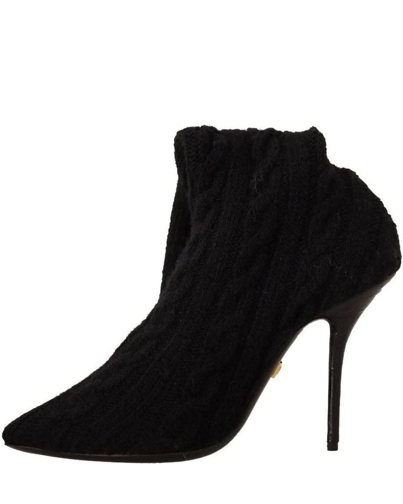 Dolce & Gabbana Black Elegant Stretch Sock Boots Boots