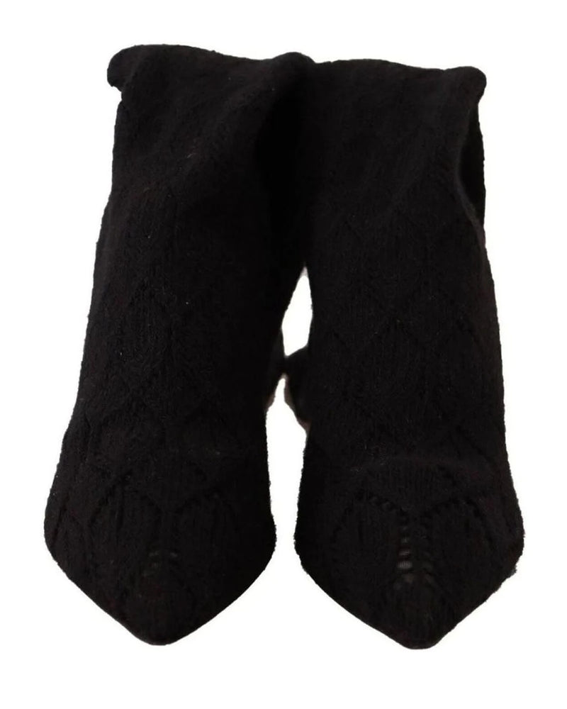 Dolce & Gabbana Black Elegant Stretch Socks Boots Boots