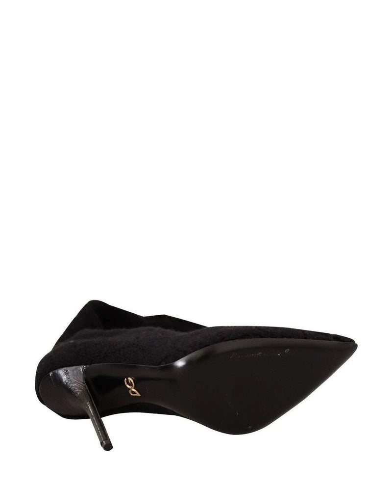 Dolce & Gabbana Black Elegant Stretch Socks Boots Boots