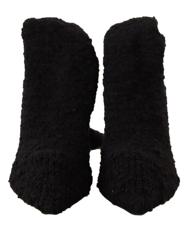 Dolce & Gabbana Black Chic Stretch Sock Boots Boots