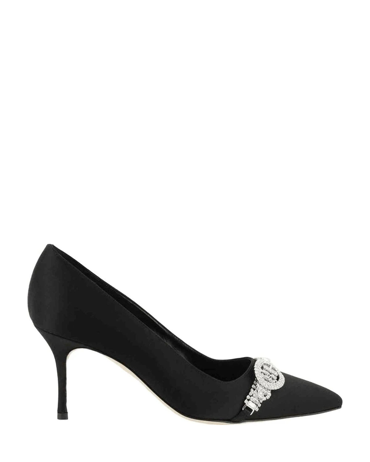 Manolo Blahnik Black Satin Asapump Pumps Glam Steals