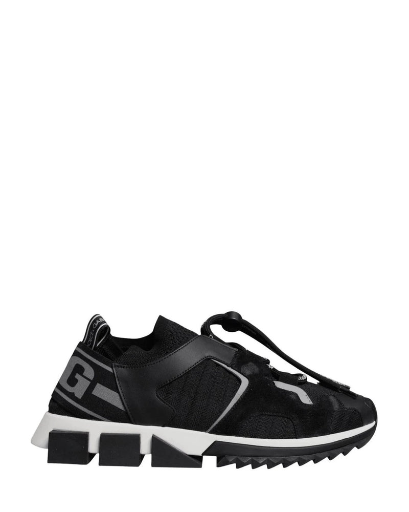 Dolce & Gabbana Black Mesh Sorrento Trekking Sneakers Shoes Glam Steals