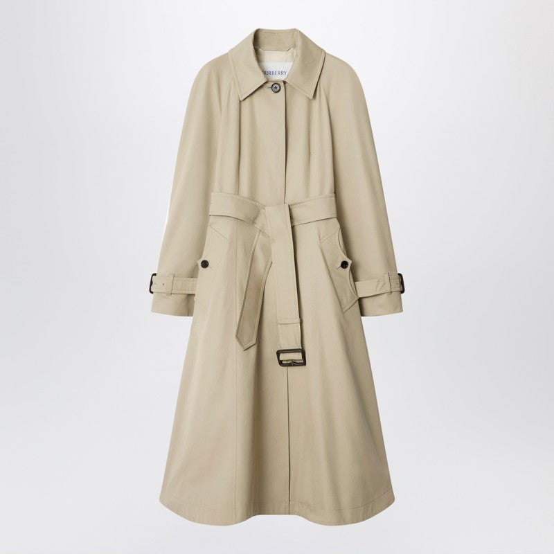 Burberry Beige Gabardine Long Ellingham Car Coat Glam Steals