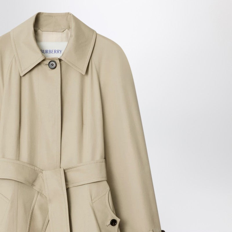Burberry Beige Gabardine Long Ellingham Car Coat Glam Steals