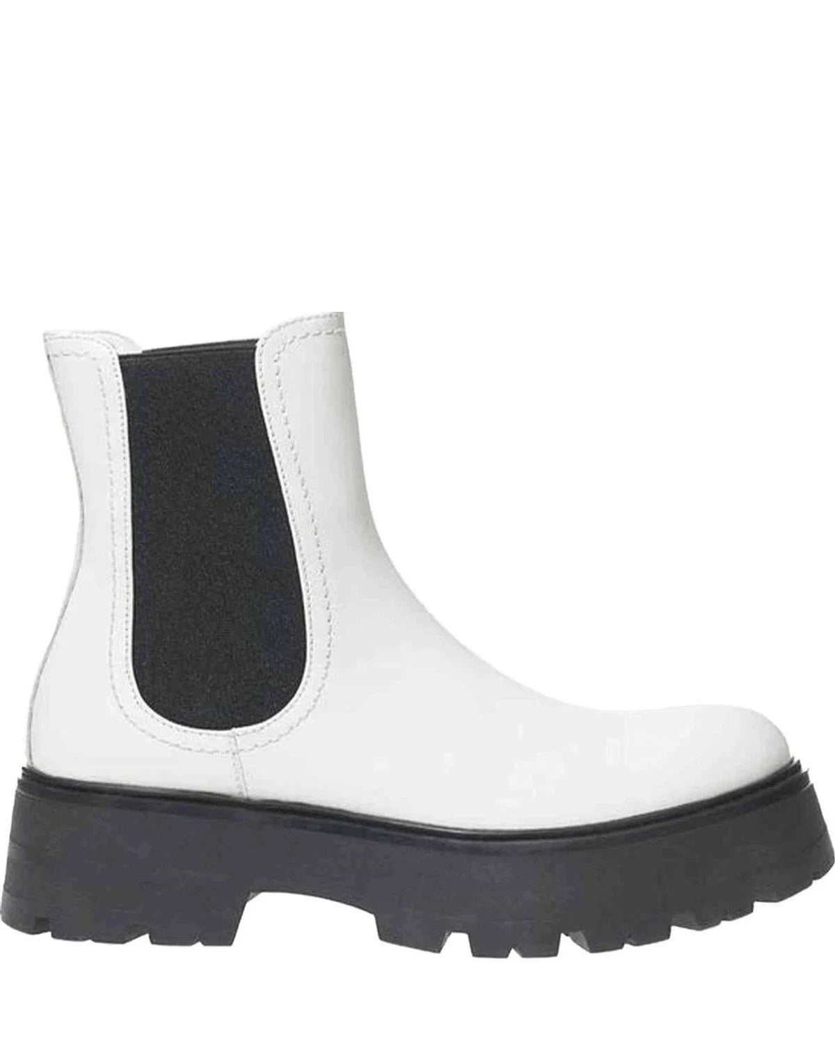 Alexander Mcqueen Black And White Leather Boot Glam Steals