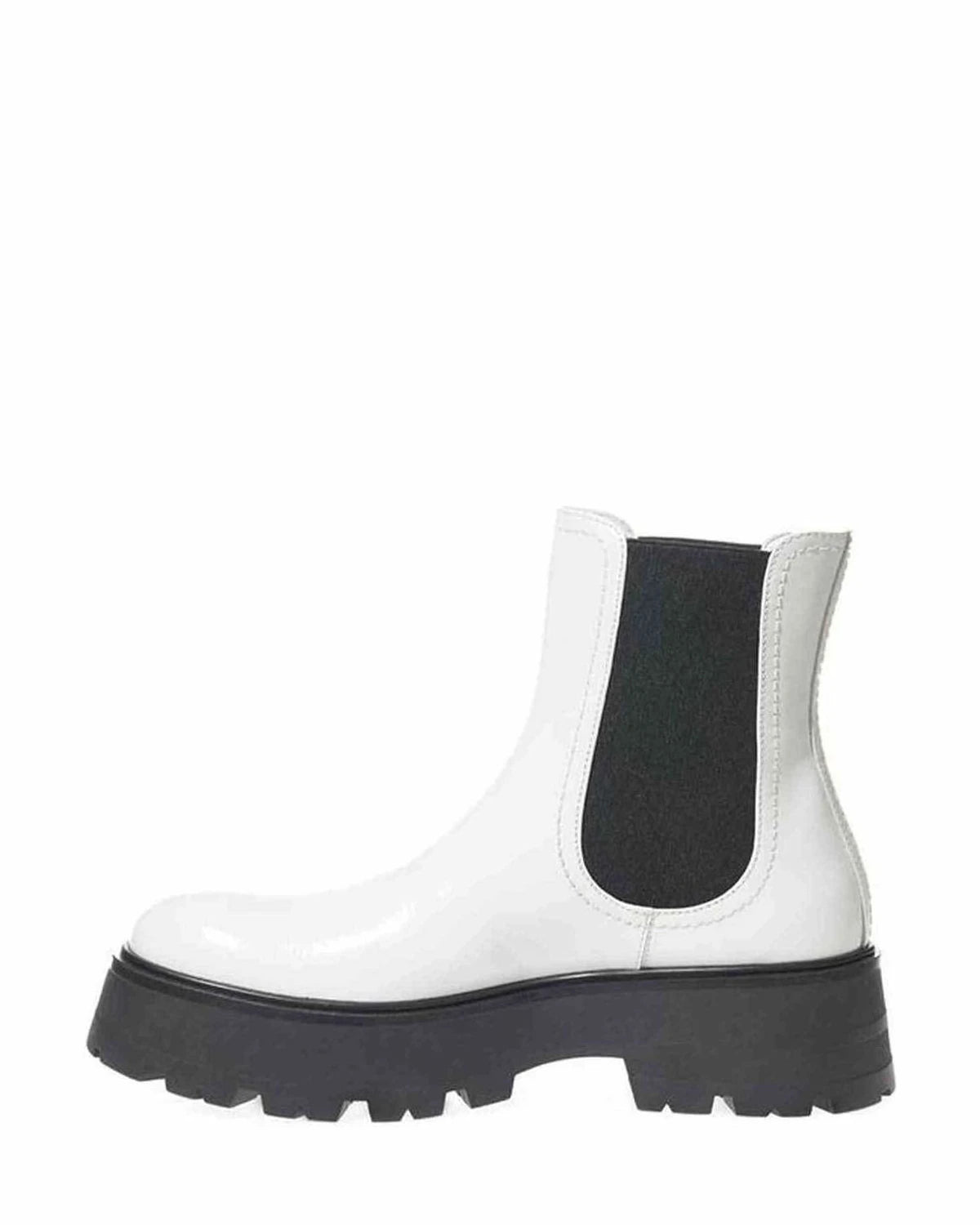 Alexander Mcqueen Black And White Leather Boot Boots