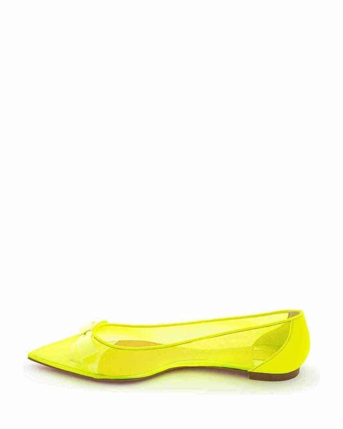 Christian Louboutin Yellow Mesh Sunshine Flat Elegance Flats