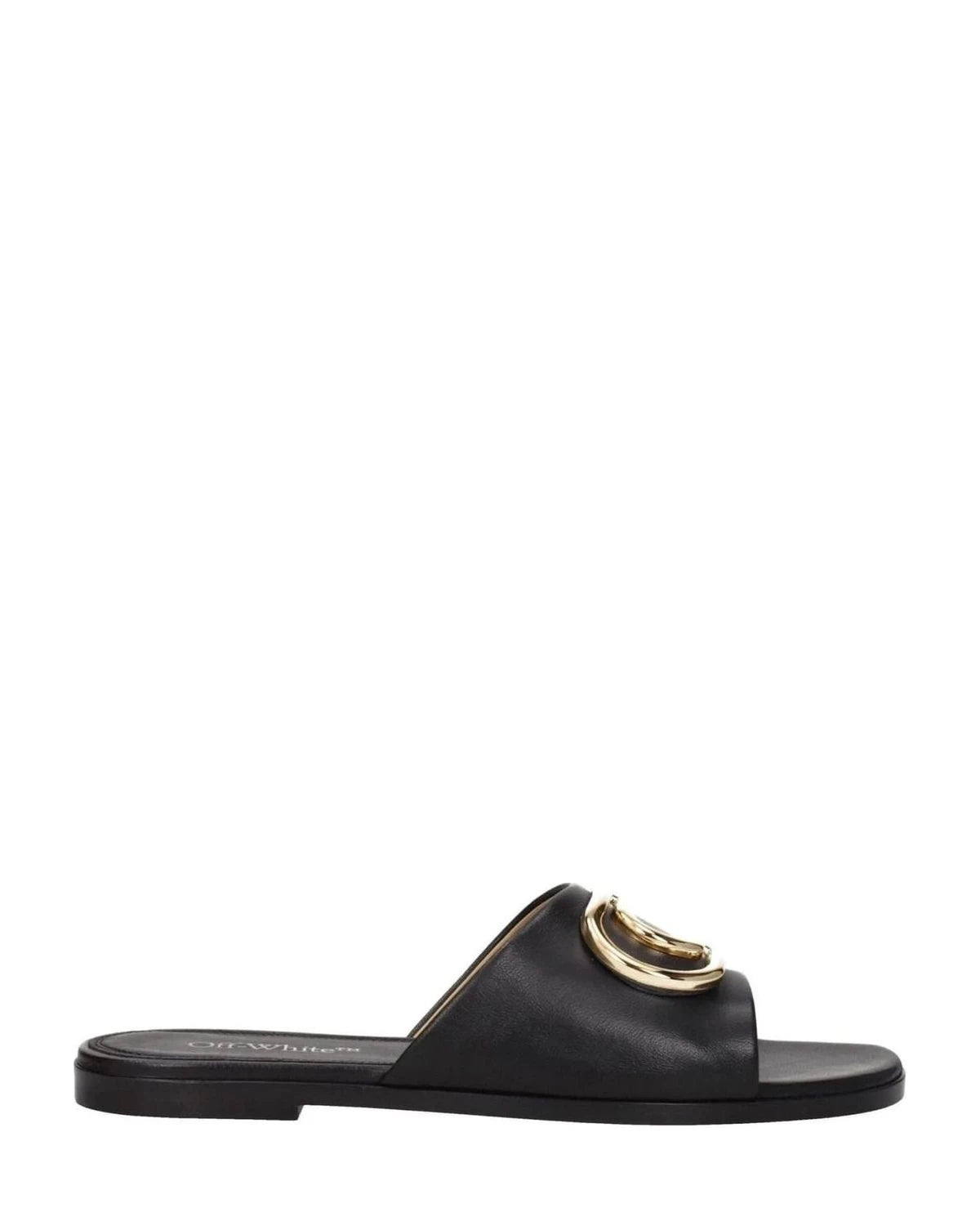 Off- Leather White Slippers Sandals Sandals