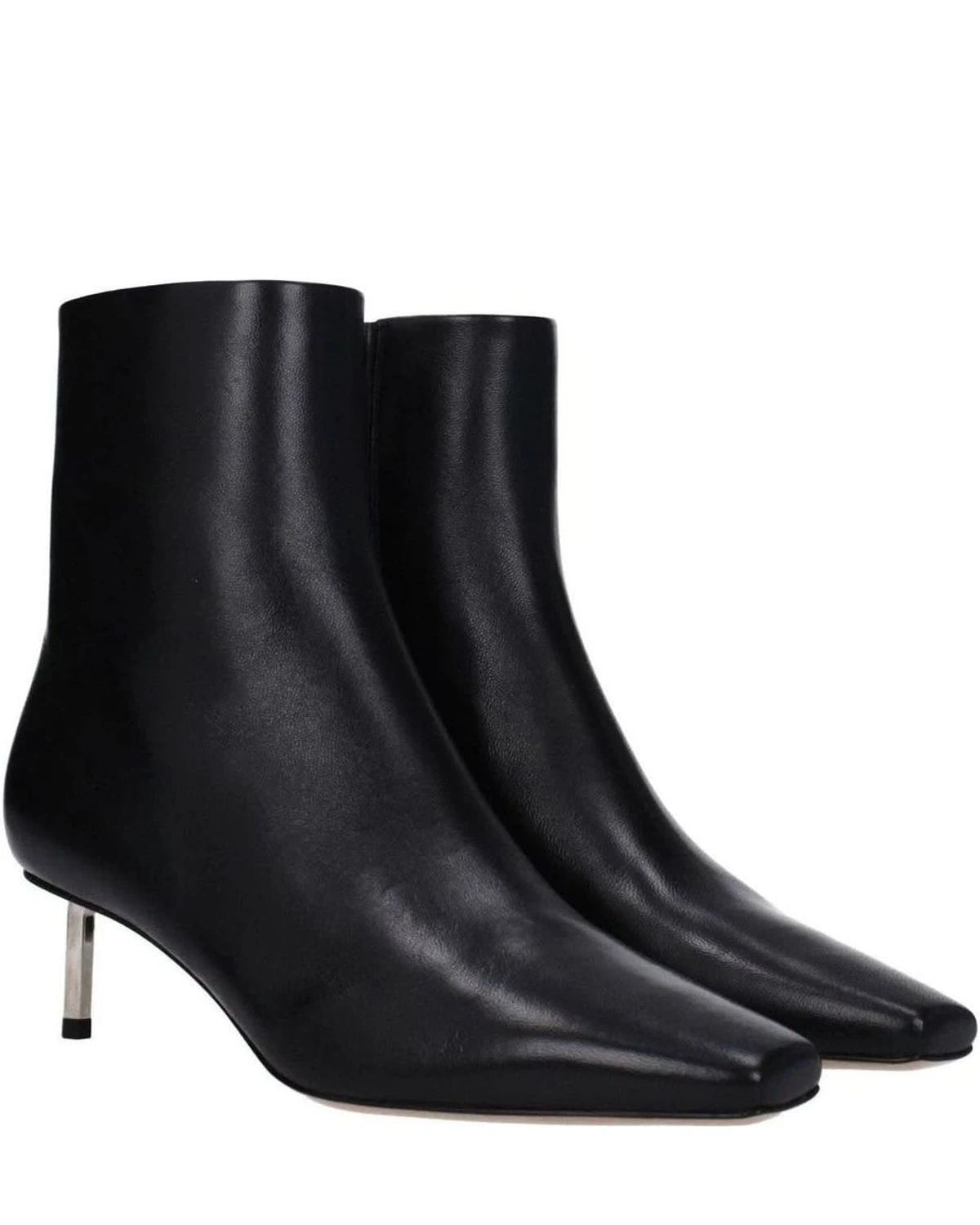 Off- Leather White Ankle Boots Boots