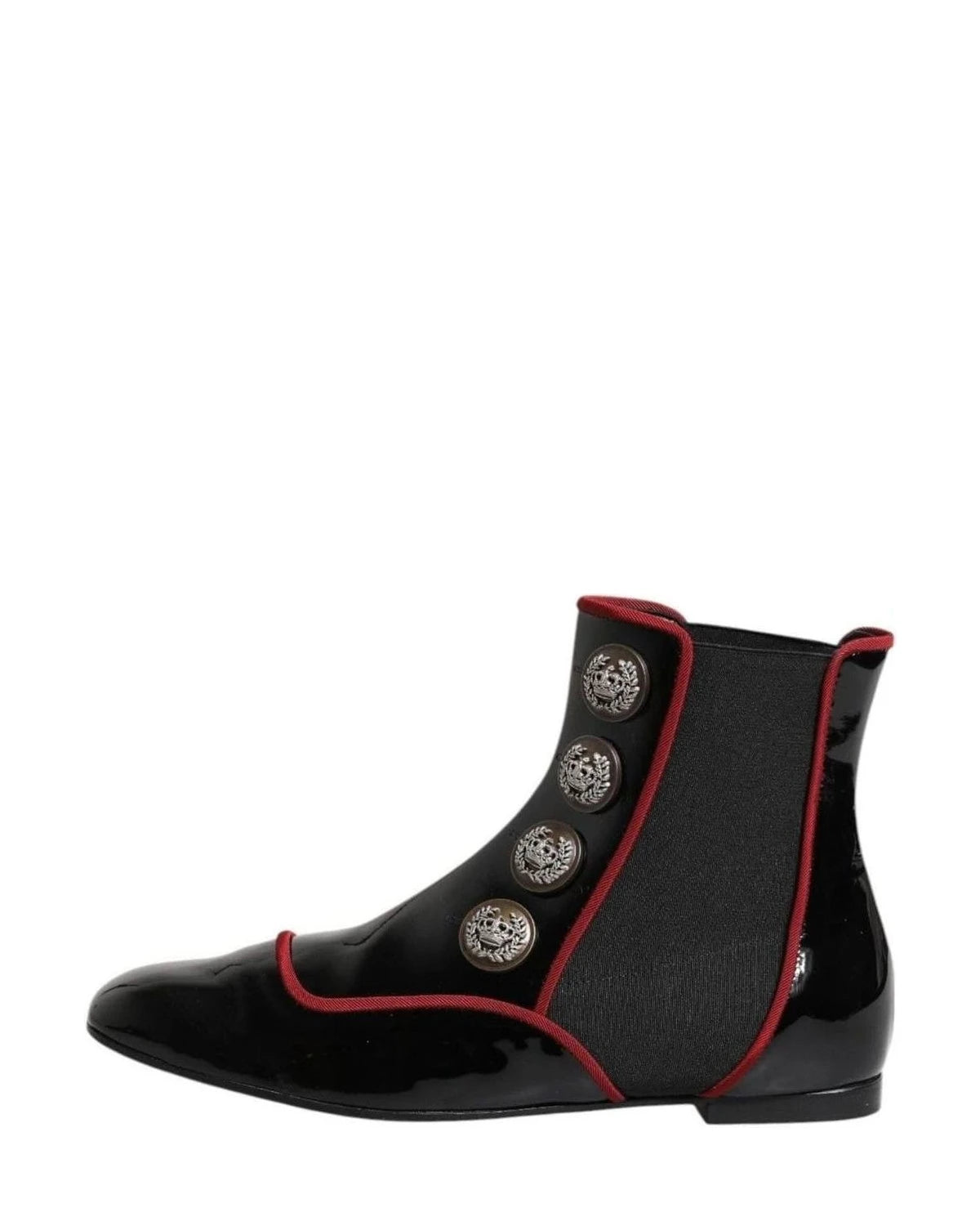 Dolce & Gabbana Black Jackie Buttoned Chelsea Boots Shoes Boots