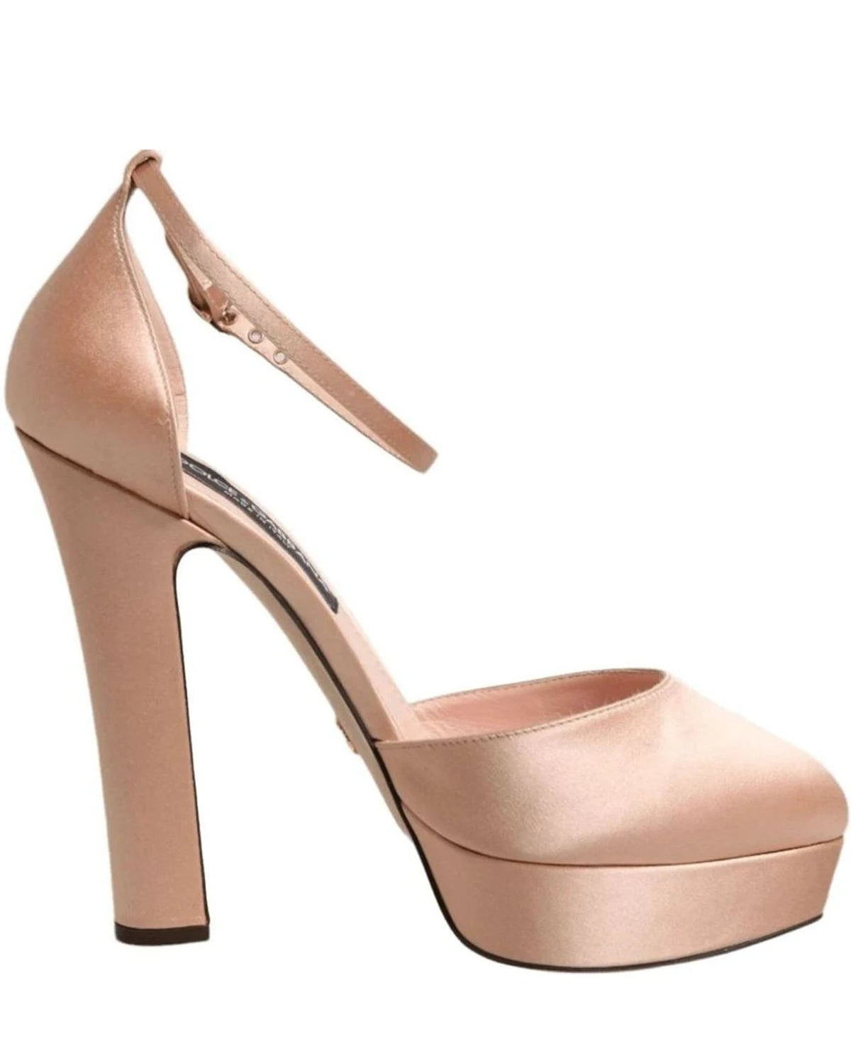 Dolce & Gabbana Pink Block Heels Ankle Strap Sandals Shoes Heels