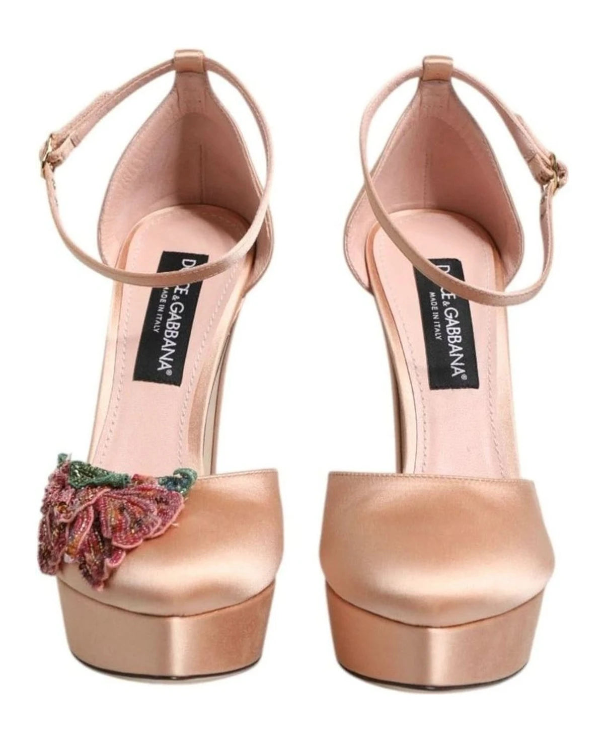 Dolce & Gabbana Pink Block Heels Ankle Strap Sandals Shoes Heels