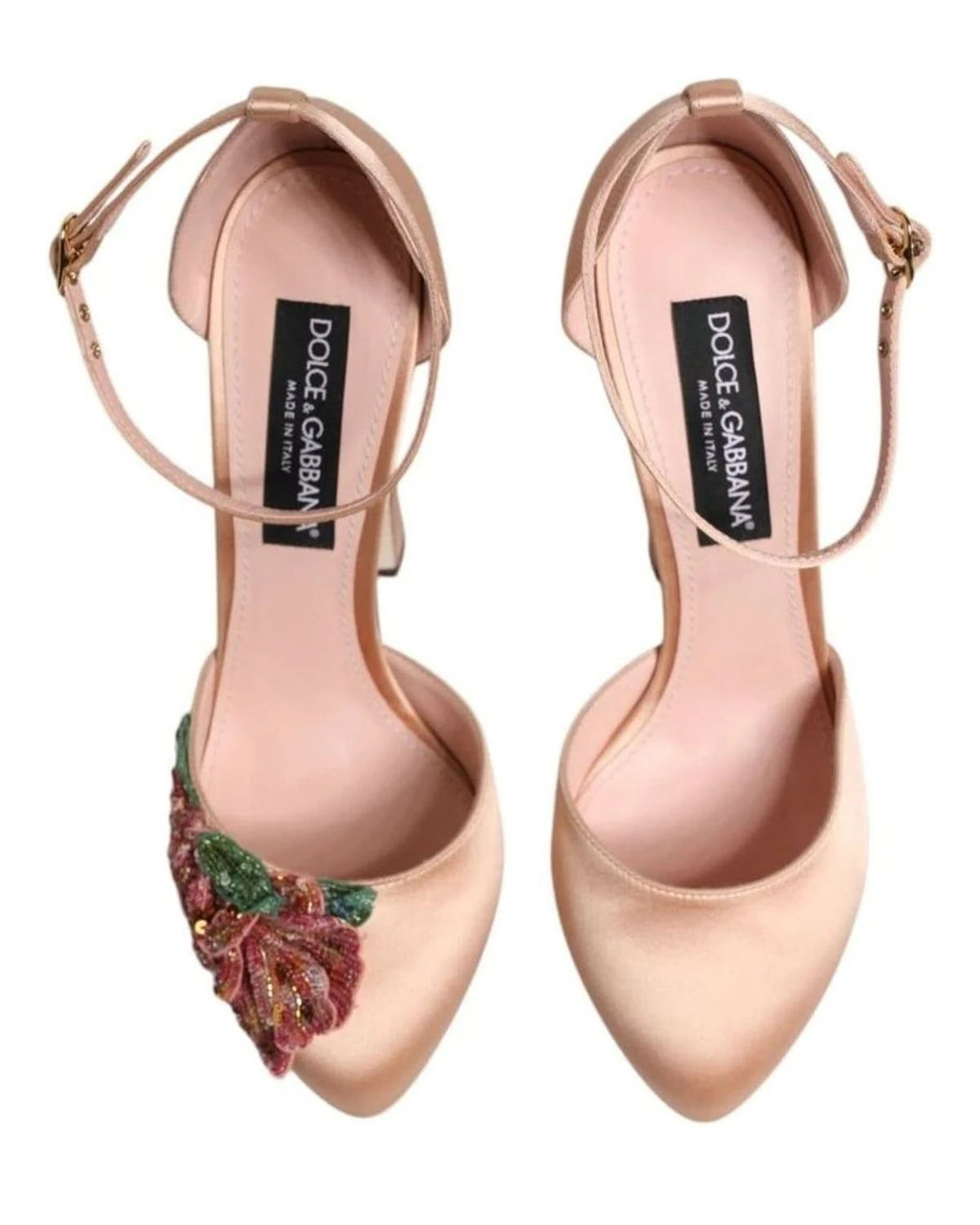 Dolce & Gabbana Pink Block Heels Ankle Strap Sandals Shoes Heels