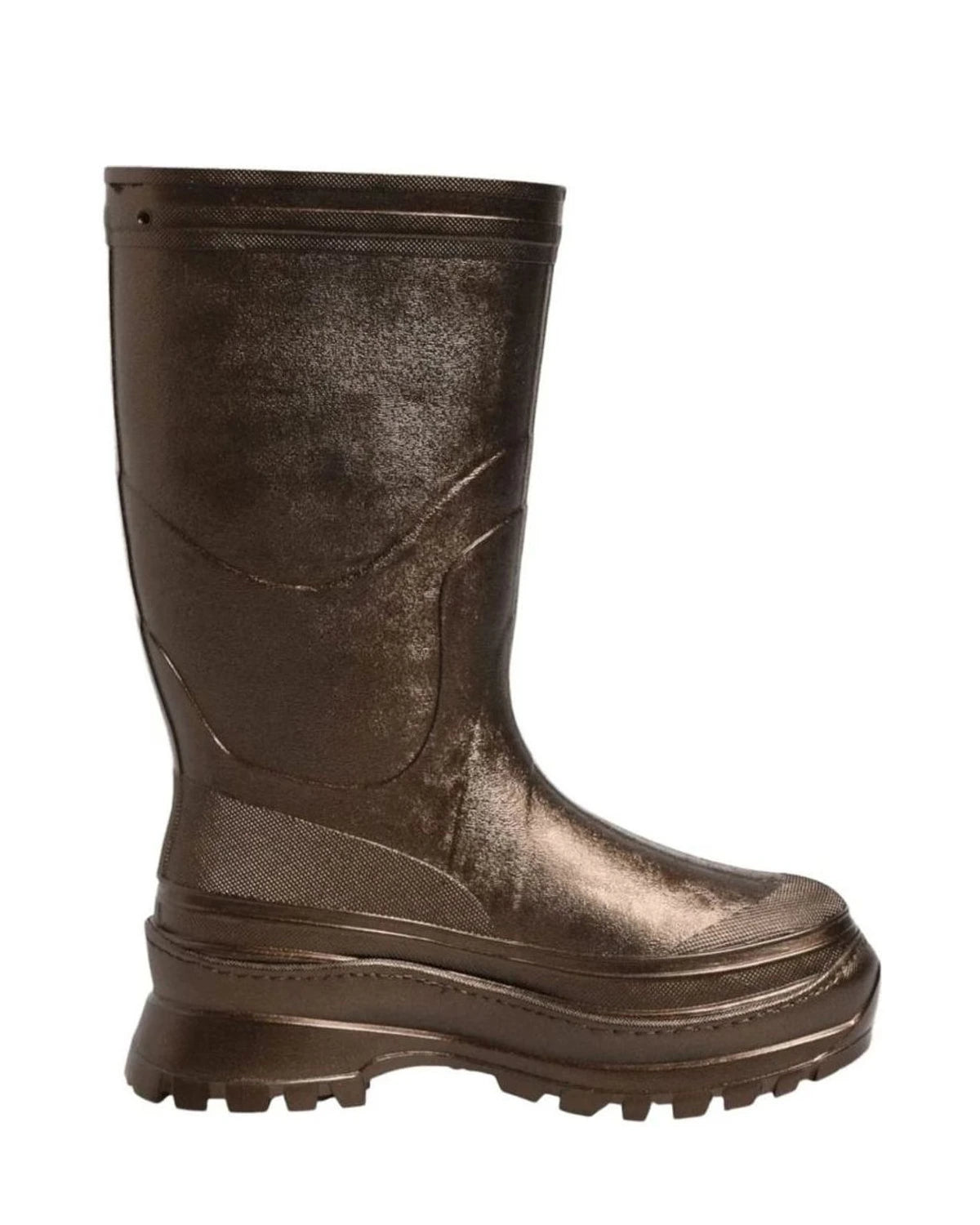 Dolce & Gabbana Bronze Metallic Pull On Rain Boots Shoes Boots