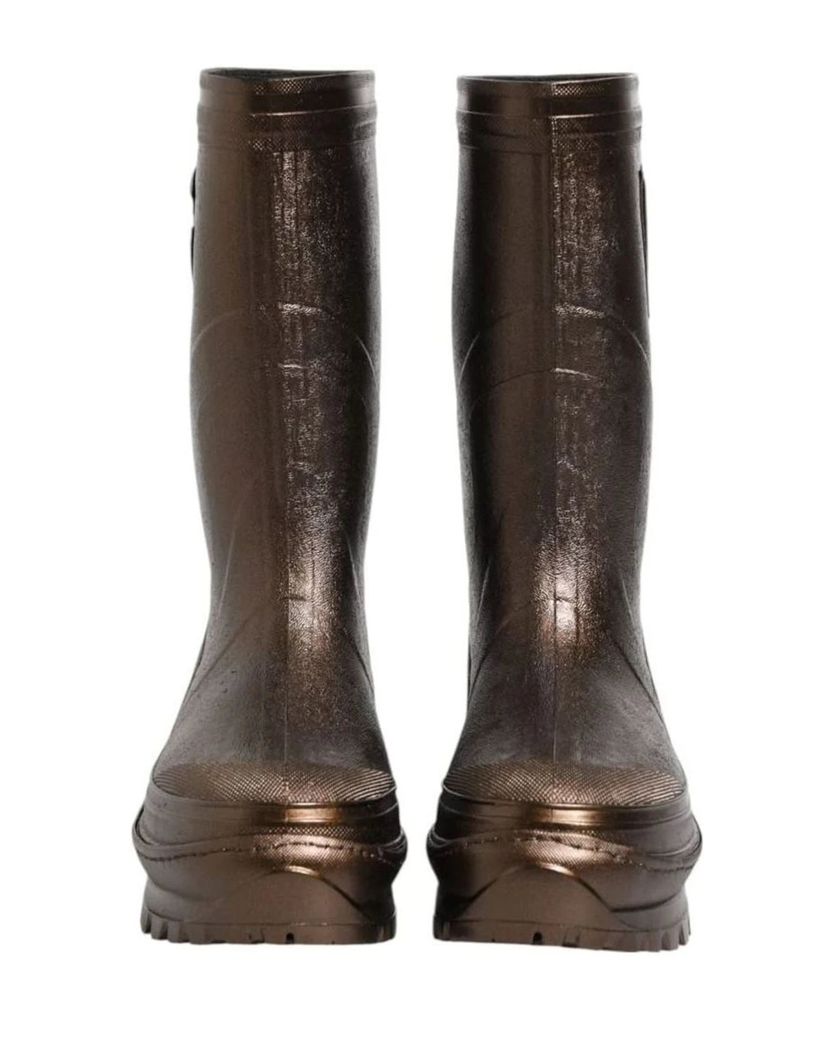 Dolce & Gabbana Bronze Metallic Pull On Rain Boots Shoes Boots