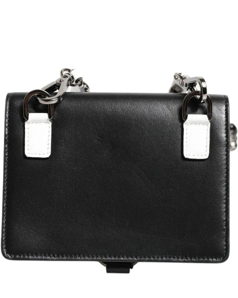 Dolce & Gabbana Black Leather Crystal Embellished Card Holder Wallet Card Cases