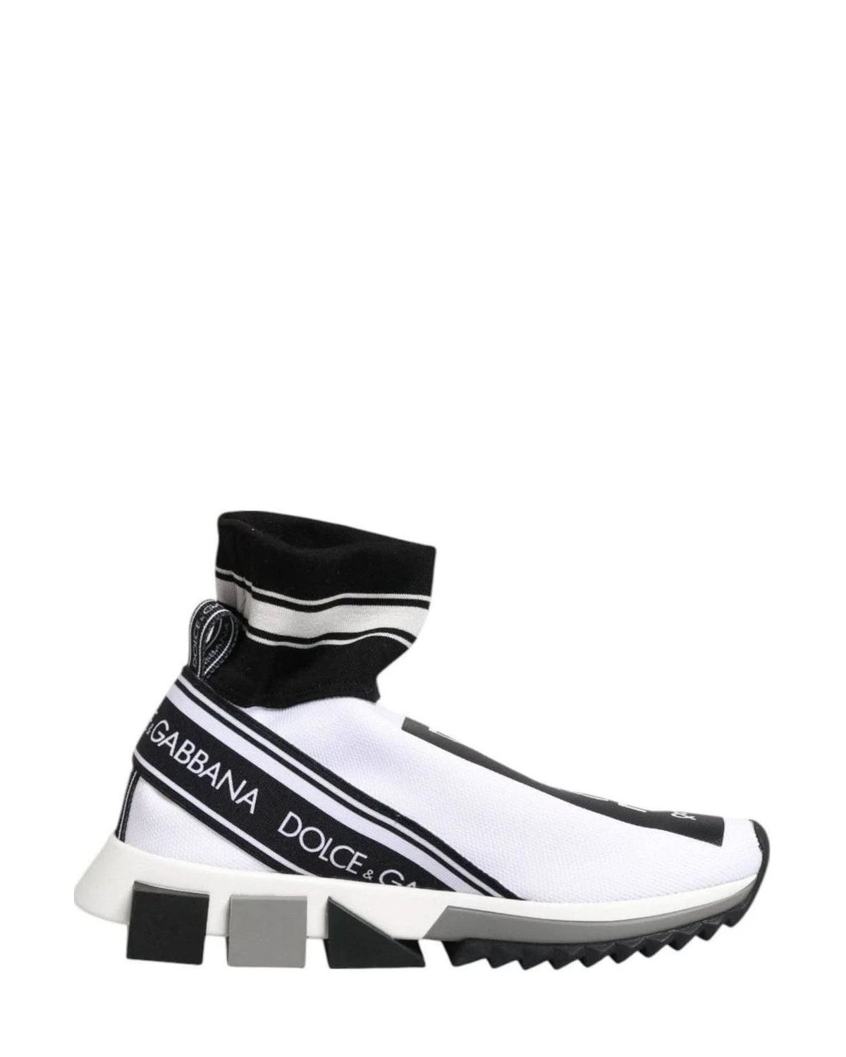 Dolce & Gabbana Black Sorrento Socks Sneakers Shoes Sneakers