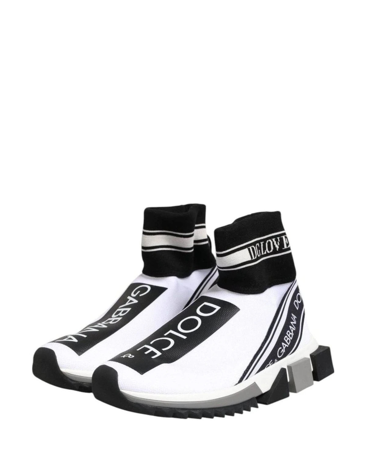 Dolce & Gabbana Black Sorrento Socks Sneakers Shoes Sneakers