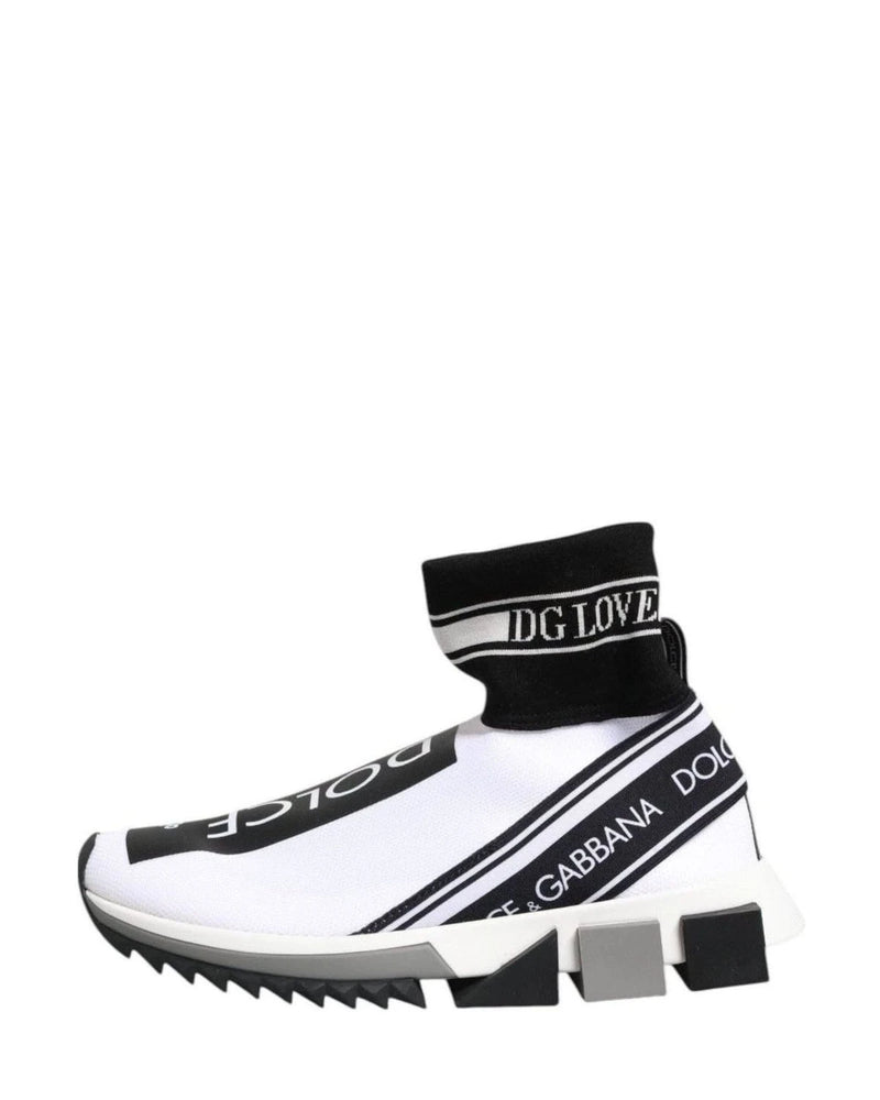 Dolce & Gabbana Black Sorrento Socks Sneakers Shoes Sneakers