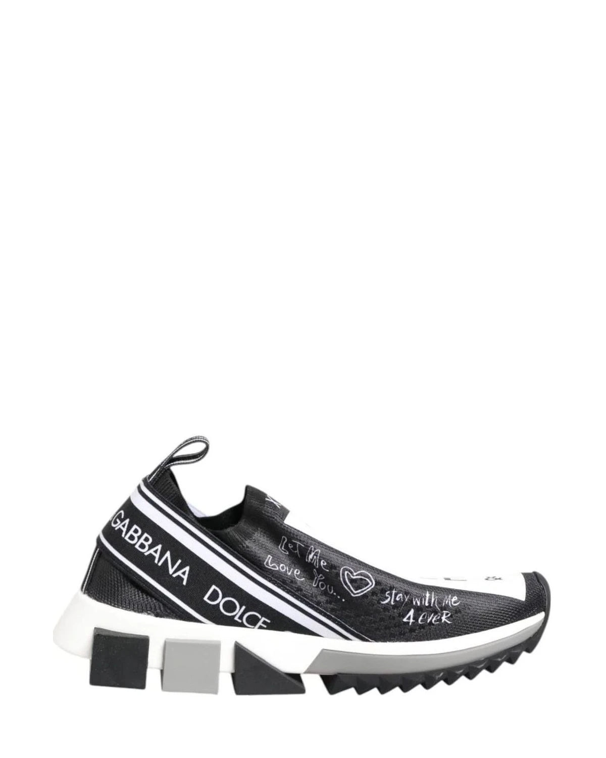 Dolce & Gabbana Black White Sorrento Low Top Sneakers Shoes Sneakers